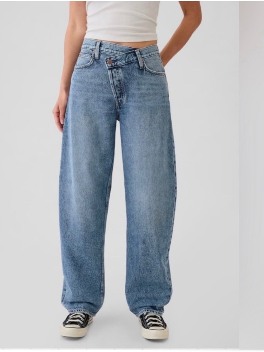 GAP Fast Barrel High Rise Long Crossover Jeans 27/4 Tall